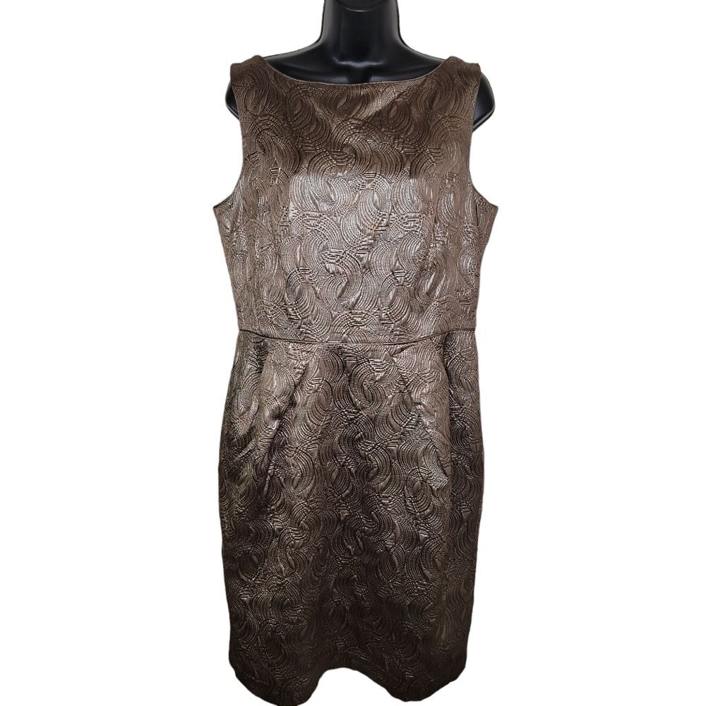 Banana Republic Metallic Swirl Sheath Dress Size 14